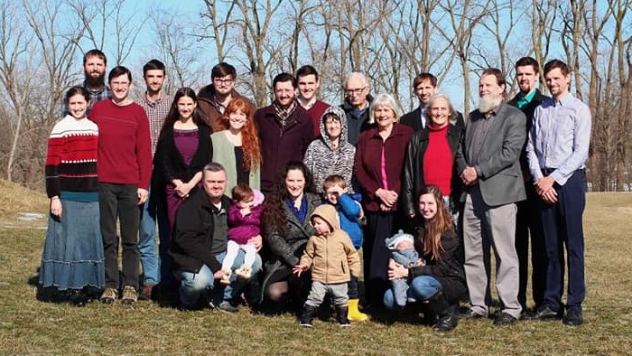Stickle family - the parents, 12 kids, spouses, grand-kids, great-parents